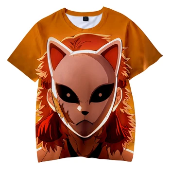 Demon Slayer tanjiro Marškinėlius Vaikai 3d Spausdinimo vasaros T-marškinėliai Berniukams, Vaikų cosplay, Anime kostiumu Drabužius 4 5 6 7 8 9 10 12 Metų
