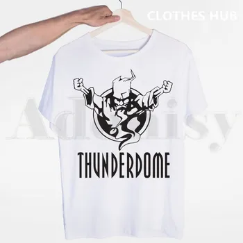 Thunderdome Karščiausios Hardcore Gabber Tshirts Vyrų Mados Vasaros marškinėliai Marškinėlius Viršuje Tees Streetwear Harajuku Juokinga
