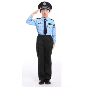 2020 m. Vaikų Dienos Karnavalas Šalis, Cosplay Kostiumai, Paauglys Eismo Policininkas Vienodas Vaikams Unisex Helovinas Drabužiai