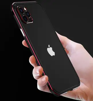 IPhone 12 Pro Max Mini Bamperis Aliuminio metalo Rėmelis Padengti Sunku Telefono dėklas skirtas iPhone 12 Pro iPhone12 Mini + carmera Raštas