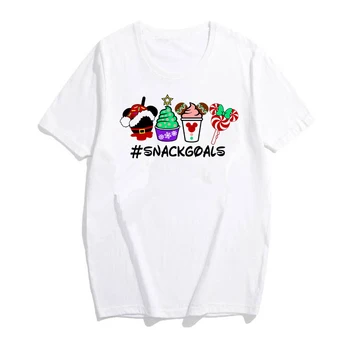 2020 Kalėdų T-shirt Mielas Micky & Minnie Marškinėliai Mergaitėms Užkandis Tikslų Atostogų Tees Kalėdų Dovana Marškinėliai Moterims Kawaii marškinėlius