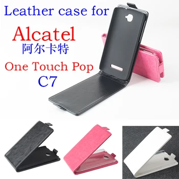 Odos atveju Alcatel One Touch POP C7 OT7041 7041D Flip cover būsto Alcatel OT 7041 D Telefono atvejais apima Krepšiai Fundas