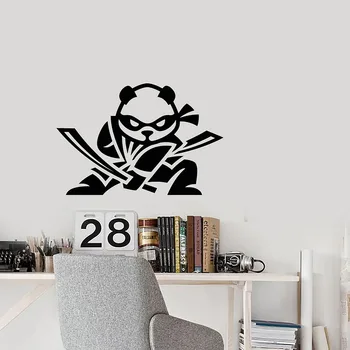 Animacinių Filmų Kūdikio Panda Sienos Lipdukas Juokingi Ninja Vaikams, Vaikams, Miegamojo, Vaikų Darželio Žaisti Zonos Namų Dekoro Vinilo Sienos Lipdukas Mielas Freskos S1365