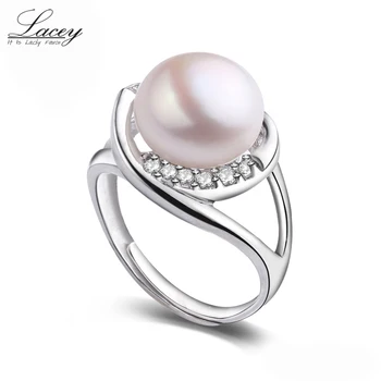 Žiedas su perlu,baltos spalvos natūralių gėlavandenių perlų žiedas moterims,925 sidabro, perlų žiedas motina perlų papuošalai mergina dovanos