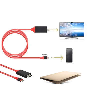 USB 3.1-HDMI suderinamus 4K Adapterio Kabelis 2M C Tipo HDMI-suderinamą Kabelį, skirtą 