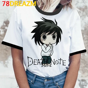 Japonų Anime Death Note, Marškinėliai Moterims Kawaii Animacinių filmų Vasaros Viršūnes T-shirt Ichigo Balinimo Grafinis Tees Harajuku Unisex Moteris
