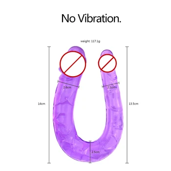 Realus Dvigubo Baigėsi Dildo G Spot Klitorio Stimuliacija Ne Vibratorius, Sekso Žaislai Moterų Masturbator Makšties Analinis Dviguba Stimuliacija