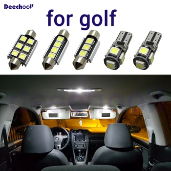 Canbus LED automobilių licenciją plokštės lempos+ interjero priešrūkiniai žibintai žemėlapis rinkinys lemputė Volkwagen VW Golf 4 5 6 7 MK4 MK5 MK6 MK7 1998-2018