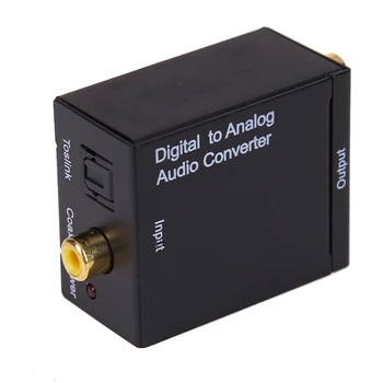 Naujas Skaitmeninio į Analoginį Garso Keitiklis Adapteris Digital Adaptador Regos Koaksialinis RCA Toslink Signalas Analoginis Garso Keitiklis RCA