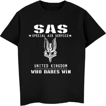 Nauji Karšto Pardavimo vyriški Medvilnės trumpomis Rankovėmis T-shirt SAS Specialių Oro susisiekimo Paslaugų (T-shirt Vyrai Hip-Hop Shirt Cool Tees Viršūnes Streetwear