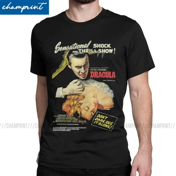 Vyriški Drakula Originalus Plaktukas Plakatas 1958 Marškinėliai Mumija Siaubo Filmas Šukuotinės Medvilnės Derliaus Apvalios Apykaklės Tees 6XL T-Shirts