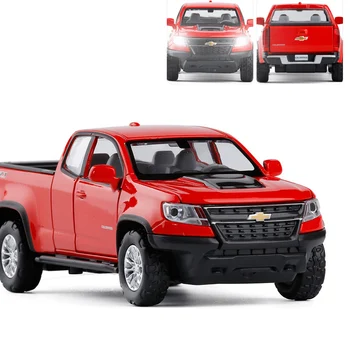 Lieti Žaislas Pikapas 1:32 Chevrolet Pickup Metalo Die-casting Garso ir Šviesos Traukti Žaislas Automobilis Vaikų Dovana žaislai Berniukams