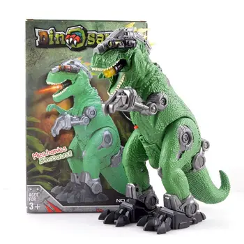Mechaninė T-Rex Dinozaurai Elektros Žaislas Didelis Pėsčiųjų Dragon Žaislas Su Šviesos, Garso