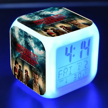 Svetimas Dalykų sumos LED Laikrodis-Žadintuvas Spalvinga Touch Šviesos Stalo, Žiūrėti Svetimas Dalykų Vienuolika Pav Berniukų Žaislai