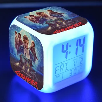 Svetimas Dalykų sumos LED Laikrodis-Žadintuvas Spalvinga Touch Šviesos Stalo, Žiūrėti Svetimas Dalykų Vienuolika Pav Berniukų Žaislai