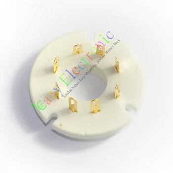 Didmeninė ir mažmeninė 4pc 8pin Aukso Keramikos vakuuminio vamzdelio lizdai vožtuvas bazės Fr FU50 GU50 LV3 5U8C FU15 nemokamas pristatymas
