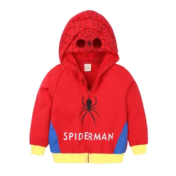 Stebuklas Keršytojas Žmogus-Voras vaikų megztinis su užtrauktuku marškinėliai rudens ir žiemos gobtuvu striukė vaikų drabužiai