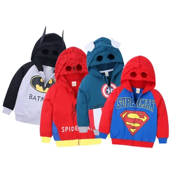 Stebuklas Keršytojas Žmogus-Voras vaikų megztinis su užtrauktuku marškinėliai rudens ir žiemos gobtuvu striukė vaikų drabužiai