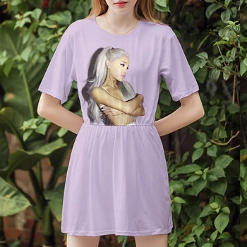 Ariana Grande 3D Atspausdintas Moterų Aprangos Mada Vasaros trumpomis Rankovėmis Suknelės Karšto Pardavimo 2019 Harajuku Mados Drabužių Streetwear