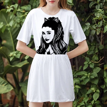 Ariana Grande 3D Atspausdintas Moterų Aprangos Mada Vasaros trumpomis Rankovėmis Suknelės Karšto Pardavimo 2019 Harajuku Mados Drabužių Streetwear