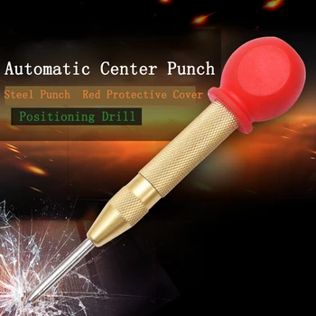 1Pcs HSS Centras Punch Statoriaus skylių Automatinė Centras Pin Punch spyruoklinė Ženklu, Gręžimo Įrankį, Su Apsaugine Mova