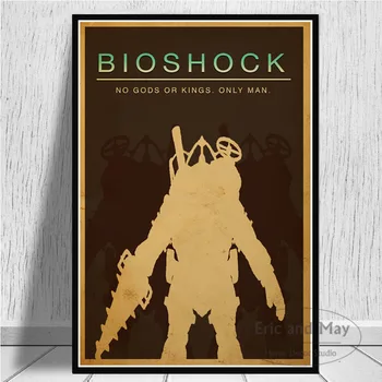 Plakatai Ir Spausdina Bioshock Rapture Vaizdo Žaidimas Retro Sienos Nuotraukas Kambarį Drobės Tapybos Apdailos Namų Dekoro Obrazy