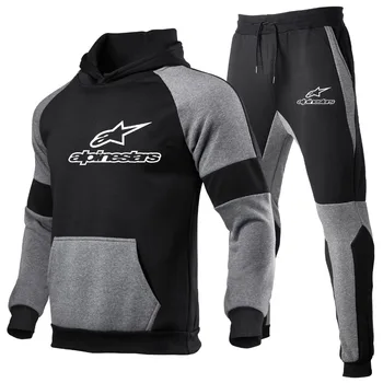 Alpinestars Pavyzdžiu sekti pavyzdžiu Vyrų kostiumas Sporto hoodie + kelnės tiktų sporto kailis sportinis kostiumas