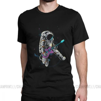 Vyrai T-Shirt Spacebeat Rokeris Medvilnės Tees Trumpas Rankovės Žvaigždžių Galaxy 