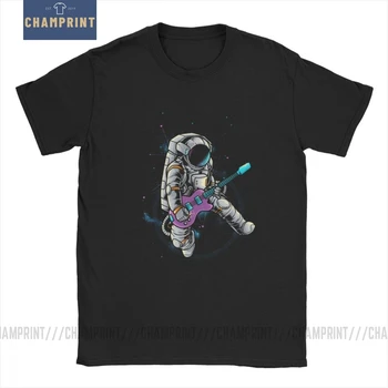 Vyrai T-Shirt Spacebeat Rokeris Medvilnės Tees Trumpas Rankovės Žvaigždžių Galaxy 
