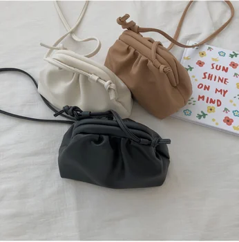 Moterų mažas maišelis PU odos vintage įrašą maišelį moterų mados atsitiktinis petį krepšys hobos S*6958D