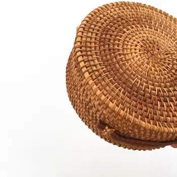 Rotango Krepšiai Moterų 2019 Šiaudų Paplūdimio Pečių Maišą Žinomų Prekinių Ženklų, Mados Dizaineris Stiliaus Ponios Balio Bambuko Rankinės