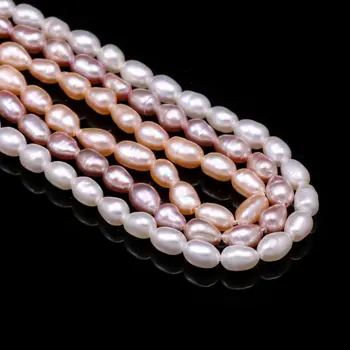 Didmeninė Natūralių Gėlavandenių Perlų Duobute Ryžių Formos Bauda Prarasti Karoliukai Papuošalai Priėmimo 