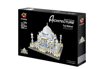 PZX Mini Blokai 3950pcs Prabangos Pasaulio Architektūros Indijos Modelis Statybinės Plytos Juguetes Vaikams, Žaislai Naujųjų Metų Vaikams Dovanų 9914