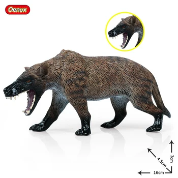 Oenux Originalus Laukinių Gyvūnų Vilkas Canis Dirus 16x4.5z7cm Modeliavimas kietas gyvūnų modle žaislai Veiksmų Skaičiai geros dovanos vaikams