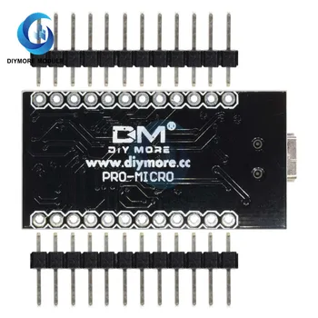 Mini USB ATMEGA32U4-AS Pro Mikro 5V Mikrovaldiklis Modulis 16MHz Su 2 Eilės Pin Header Sąsaja Arduino Pro Mini