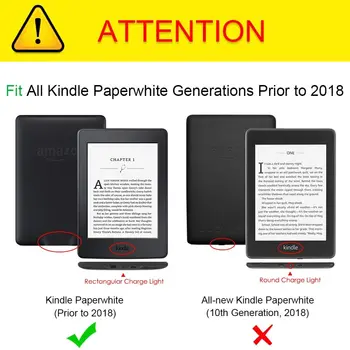 Kindle Paperwhite Atveju 5/6/7th Gen Atveju Kindle Paperwhite 3/2/1 (2012/2013//2016/2017 Laida) Rankinės Skaityti Dangtis