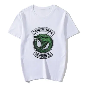 Riverdale Harajuku Snake Print T Shirt Moterims, Pietų Žaltys Ullzang Animacinių filmų T-shirt 90s Grafinis Marškinėlius Mados Viršų Tee Moteris