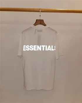 Naujas 3M šviesą Atspindinčios RŪKO Essentials Marškinėliai Vyrams Wome 1:1, Geriausias Kokybės Essentials T shirts Viršuje Tees harajuku