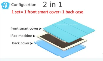 SUREHIN 2 in 1 apple iPad 2018 atveju, ipad 2017 padengti 9.7 colių naujas apversti plonas skaidrus sunku rankovės smart cover atveju odos
