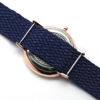 IBSO Naujas 7,5 MM-Ultra plonas Vyrai Laikrodžiai 2019 Mėlynos ir Juodos spalvos Nailono Pintas Dirželis Kvarcinis Laikrodis Atsitiktinis Mados Žiūrėti Vyrų Laikrodis