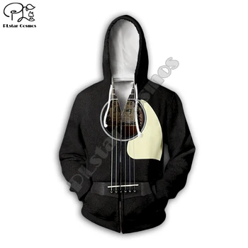 Vyrų, moterų klasikiniu smuiku, Gitara Spausdinti 3d hoodies palaidinukė užtrauktukas kailis Unisex streetwear Hip-hop Atsitiktinis Tracksuit puloveris G5