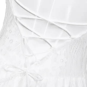 2019 Vasaros Mados Moterų V-Kaklo Dirželis Sexy Nėrinių Šalis Rankovių Mini Suknelė Elegantiškas suknelės, Chalatas, lt dentelle 40*