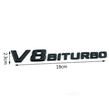 V8 BITURBO Logotipą, Automobilių Kamieno Pusėje Emblema 3D Lipdukas, Skirtas Mercedes Benz AMG A B C E S ML G SL Klasės GCV GLA GLE GLC GLS, GT CLS SLC