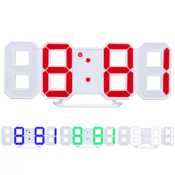 Skaitmeninis Elektroninis Stalinis Laikrodis LED Laikrodis 12/24 Valandų Ekranas Žadintuvą ir Snaudimo 8888 Ekranas Mėlyna Žalia Raudona Balta