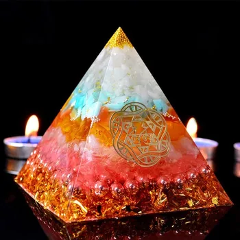 AURAREIKI Orgonite Reiki Piramidės Natūralių Kristalų Chakra Gydymo Akmuo, Kuris pakeičia Likimo Srityje LifeTransparent Piramidės