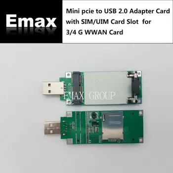 Mini PCI-Express į USB Adapteris su SIM/UIM Kortelės Lizdas 3/4G WWAN Kortelės EP06-E/EP06-A/EB21-E/EB21-AS/EB25-J/EG25-G/EB25-AF