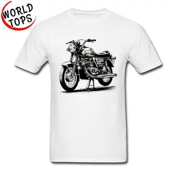 Retro Stiliaus Motorbiker Dizaino Marškinėliai Visus Medvilnės Įgulos Kaklo Vyrams Viršūnes Tees Crazy T Marškinėliai Vyrams Nuolaida Trumpas Rankovės Top marškinėliai