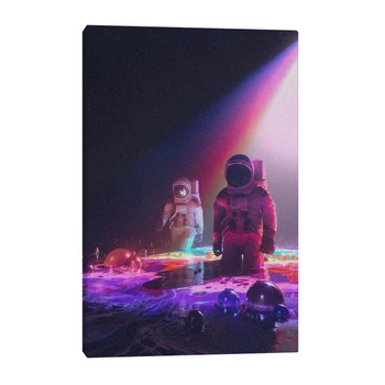 Abstrakti Kosmonautų Astronautų trippy Tapybos Sienos Menas Kuriamas, Medinis Rėmas, Drobės Namų Miegamajame Studijų Bendrabučio Meno Spaudinių Apdaila