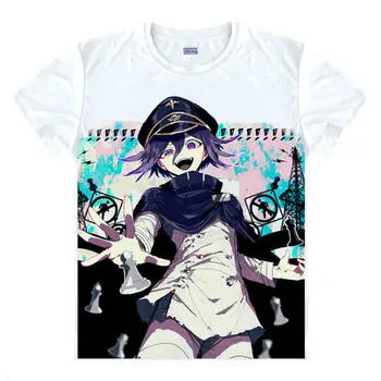 Naujas Danganronpa V3 Cosplay T-shirt Anime Ouma Kokichi Dangan ronpa Marškinėliai trumpomis Rankovėmis Viršūnes Tee