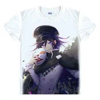 Naujas Danganronpa V3 Cosplay T-shirt Anime Ouma Kokichi Dangan ronpa Marškinėliai trumpomis Rankovėmis Viršūnes Tee
